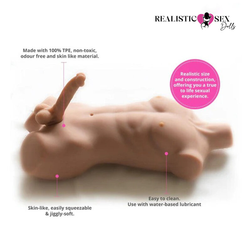 Allure Torso - Realistic Sex Doll Torso With M16 Head Connection - Compatibale with 6YE Heads - Tan - 18kg - Image 3